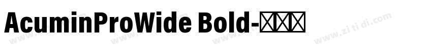 AcuminProWide Bold字体转换